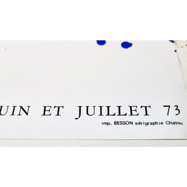 Sam Francis Original screenprint Poster Galerie Jean Fournier Paris, 1973 Besson printing, Chatou screen printing Dim:...