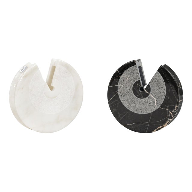 Sculpture Vases in Marble attributed to Giusti & Di Rosa for Up & Up, Italy, 1970s, Set of 2 For Sale