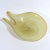 Fratelli Toso Murano hand-blown opaline glass console bowl with pulled extensions, in a soft butterscotch with white...