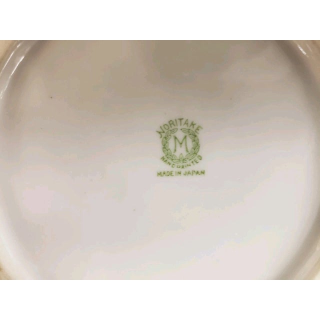 Ceramic Antique Noritake Hand Painted Double Handled Scenic Bowl, M Mark, Made in Japan For Sale - Image 7 of 7