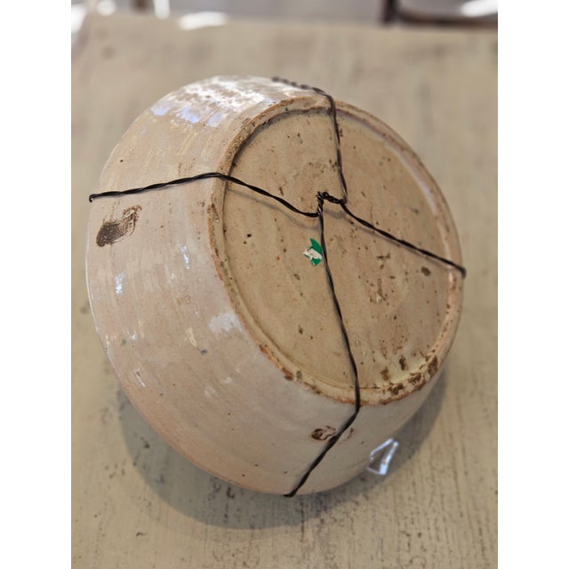 Rustic European Mid 19th Century Spanish Ceramic Fajalauza Bowl From Granada For Sale - Image 3 of 7