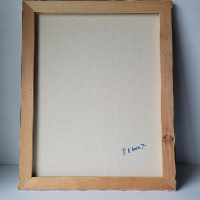 Textile 1990s Standing Nude Expressionist Portrait Oil Painting by Rosemary Rabut For Sale - Image 7 of 8