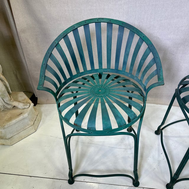 Mid-Century Modern 1930s Pair of Francois Carre Tall Chairs For Sale - Image 3 of 12