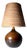 Mid 20th Century Petite Danish Modern Lotte and Gunnar Bostlund Ceramic Table Lamp For Sale