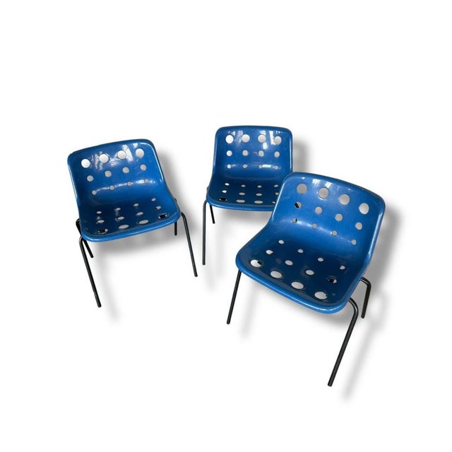 Robin Day Polo Chairs by Robin & Lucienne Day, 1970s, Set of 3 For Sale - Image 3 of 7