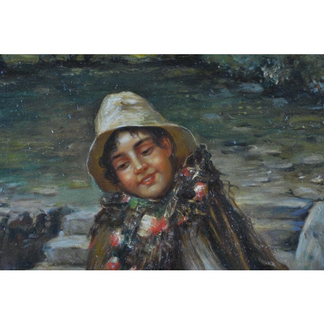 J. Mayola, Figure, Oil on Canvas, 19th Century, Framed For Sale - Image 3 of 6