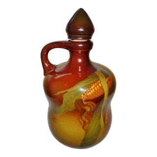 Rare Antique Rookwood Pottery Signed Frederick Rothenbush Corn Design Jug For Sale