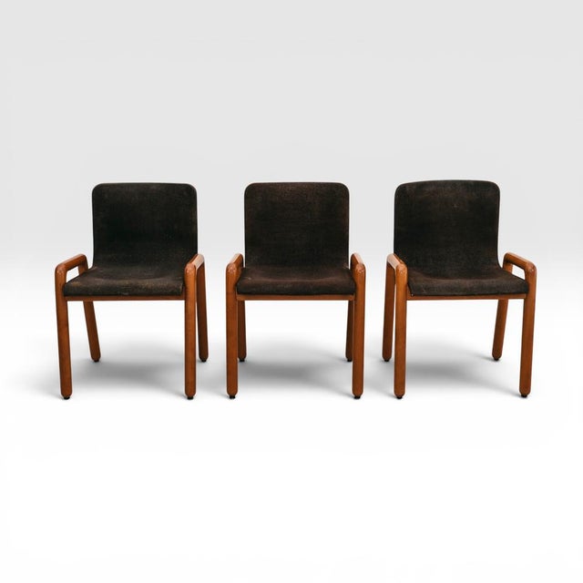 Sedie Dilos Wooden Chair by Guido Faleschini for I4 Mariani, 1970s, Set of 3 For Sale - Image 3 of 6