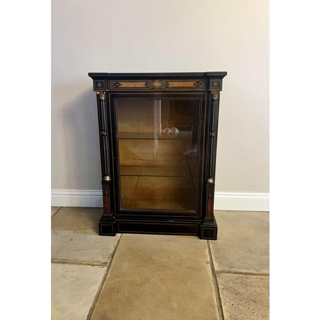 Antique Victorian Ebonised Side Cabinets, 1860, Set of 2 For Sale - Image 3 of 12