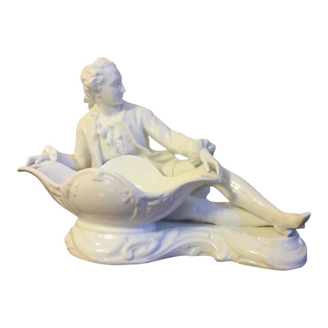 Antique 19th Century Meissen Blanc De Chine Porcelain Figural Sweetmeat Table Garniture For Sale