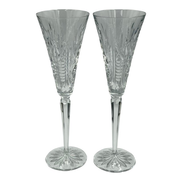 Waterford Crystal 12 Days of Christmas #1 Partridge in a Pear Tree Champagne 2pc For Sale