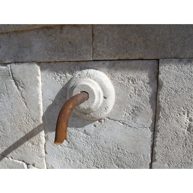 Sigonce Large Carved Spill Bowl Limestone Wall Fountain From Provence, France For Sale - Image 17 of 18