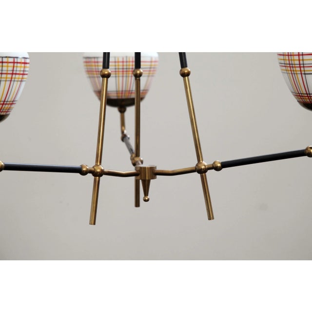 Brass Chandelier, 1950s For Sale - Image 4 of 10