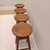 Vintage Rustic Farmhouse Solid Oak Tell City Backless Barstool With Paisley Print Seat Cushion. Perfect for your country...