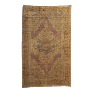 Vintage Turkish Oushak Rug, 06’09 X 10’10 For Sale