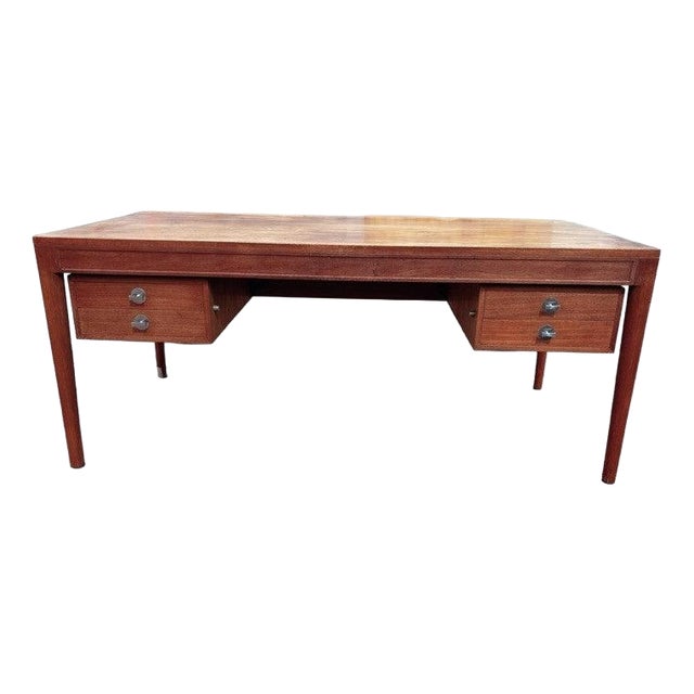 Large Mid-Century Diplomat Desk by Finn Hugo for France & Son, 1960s For Sale