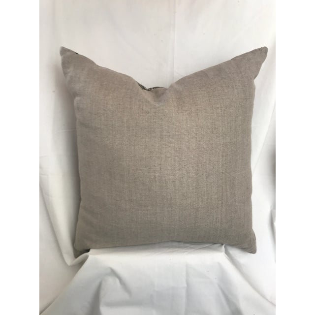 Tribal custom made pillow from a woven black & off white textile. Handwoven by the Southeast Asian Hmong Hill Tribe Women....