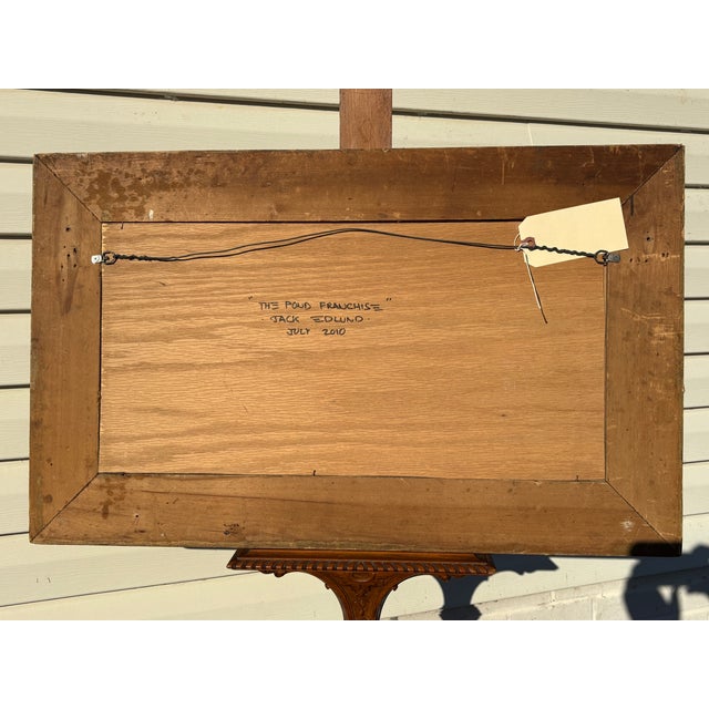 The Pond - Original Oil on Board in the Impressionist Style For Sale - Image 9 of 9