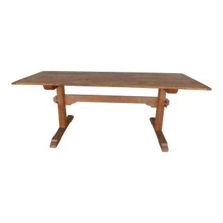 Vintage Pine Shaker Style Custom Handmade Table For Sale