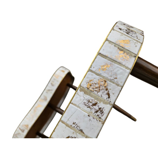 1950s Atomic Floating End Table Tile Top Mid Century Step Side Table Tiki For Sale - Image 4 of 13