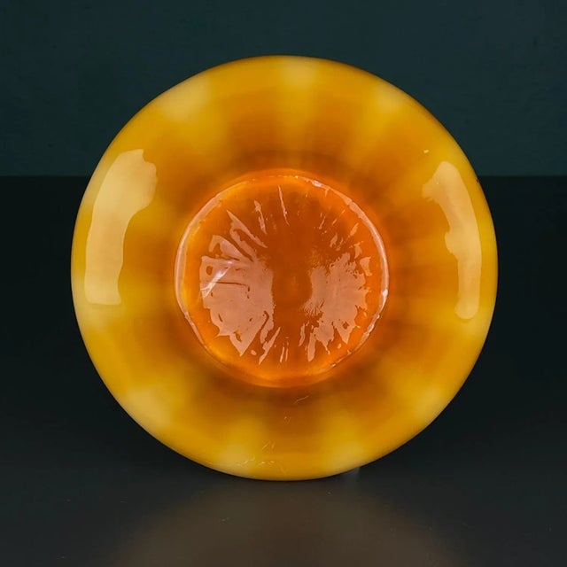 Vintage Yellow Murano Vase, Italy 1970s For Sale - Image 4 of 11