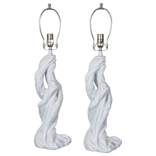 White Branch Table Lamps - a Pair For Sale - Image 4 of 11