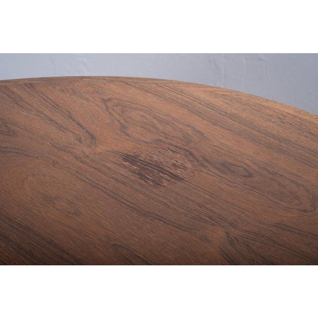 Oval Extendable Dining Table in Rosewood attributed to John Mortensen, Denmark, 1960s For Sale - Image 11 of 13