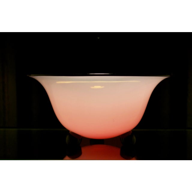 1920s Pink Loetz Art Deco Tango Glass Bowl For Sale - Image 5 of 11