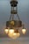 German Art Deco Metal and Frosted Glass Chandelier with Dog Heads, 1930s For Sale - Image 4 of 18