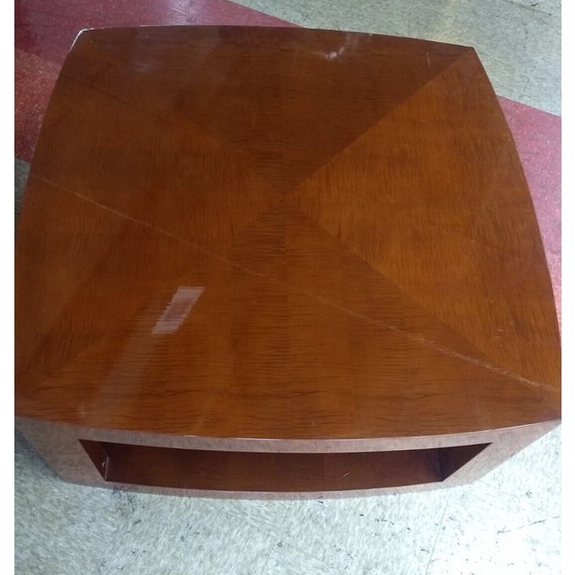 Early 21st Century J. Robert Scott Sally Sirkin Lewis 2 Tier Modern Gloss Wood Coffee Table For Sale - Image 10 of 12