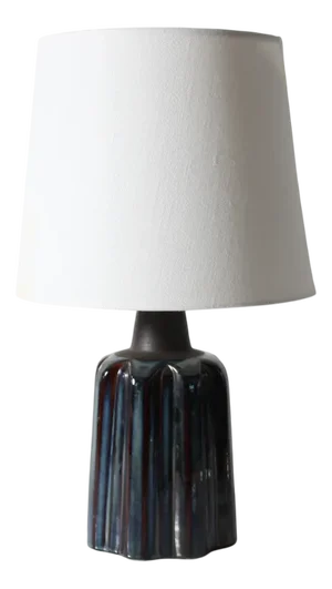 Mid-Century Danish Bluze Glaze Sculptural Table Lamp by Einar Johansen for Søholm, 1960s