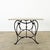 French Vintage Iron Base Dining Table & Painted Wood Top For Sale - Image 4 of 12