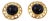 Chanel Fashion Round Logo Design Purple Stone Gold Finish Clip on Earrings 25, 2 Pieces For Sale