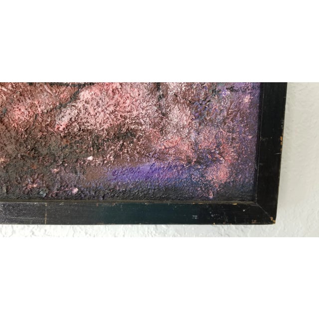 1990s 1990s Gloria R Mixed Media Textured Abstract Painting For Sale - Image 5 of 12