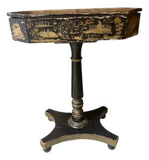 Antique English Chinoiserie Paper Mache Table