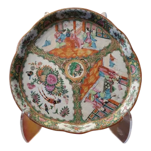 Antique Chinese Porcelain Large Heart Shape Charger