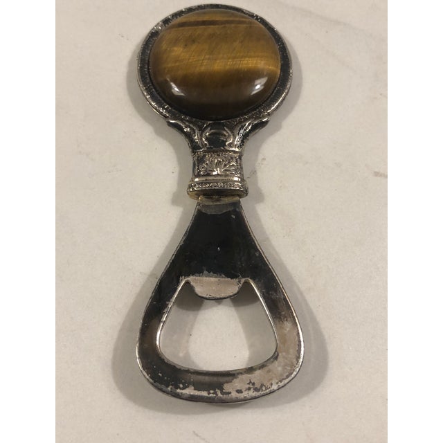 Metal Vintage Tigers Eye Bottle Opener For Sale - Image 7 of 9