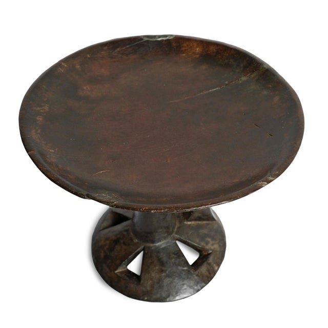 Old Nagaland carved wooden pedestal bowl. Beautifully sculptural tribal object originating from the Naga peoples of...