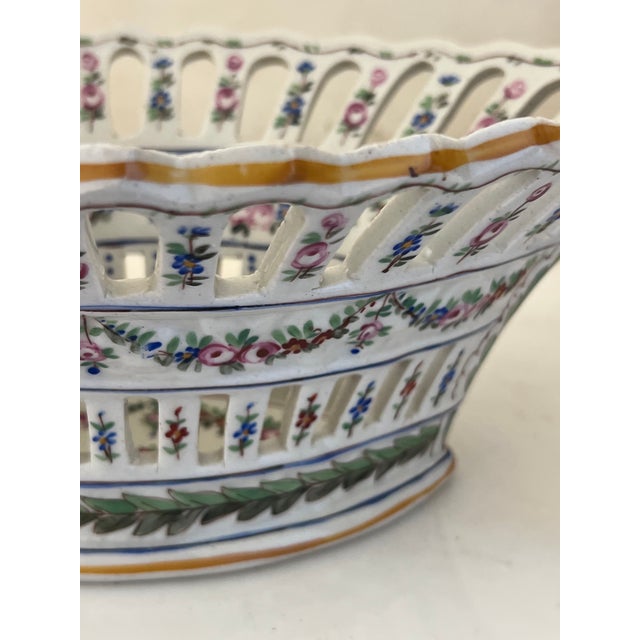Ceramic French Reticulated Bowl by Sevres, C. 1900 For Sale - Image 7 of 16