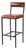 Lazarus 31.5 in. Seat Height Leather and Metal Bar Stool, Industrial Chic For Sale