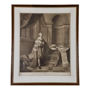 Of William Pitt, Earl of Chatham: Rare Framed Mezzotint After Brompton, 1779