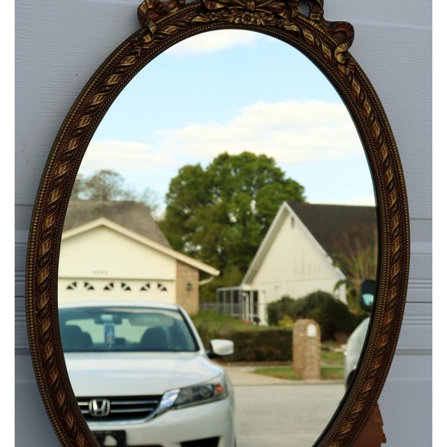 Italian 1940s Italian Gilt Wood Wall Dresser Mirror For Sale - Image 3 of 6