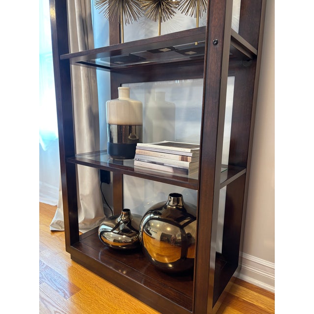 Thomasville Thomasville Cherry Wood Bookcases Set of Two, Attributed For Sale - Image 4 of 5