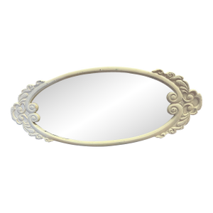 Antique Victorian Art Nouveau Cast Iron Oval Frame