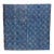 Cross Hatch Vintage Indigo Printed Throw For Sale