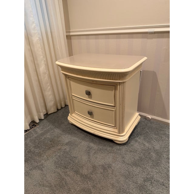 French Provincial Stanley Furniture French Provincial Bedroom Set of 2 Nightstands For Sale - Image 3 of 7