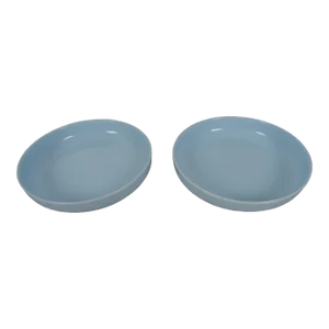Vintage Large-Scale Porcelain Pale Blue Chargers - a Pair $349