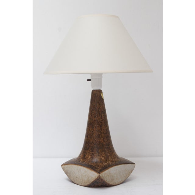Danish modern ceramic table lamp by marianne starck for michael andersen & søn. scandinavian mid-century modern handmade...