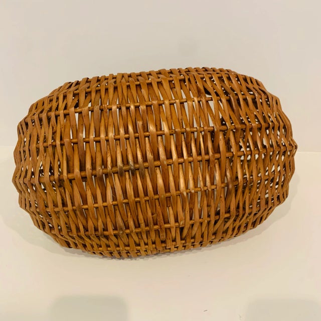 Vintage Woven Market Basket For Sale In Houston - Image 6 of 10