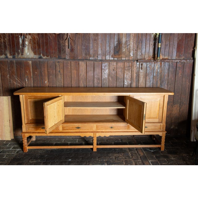 1960s Danish Oak Sideboard by Henning Kjaernulf, Mid-Century Modern, Attributed For Sale - Image 9 of 13